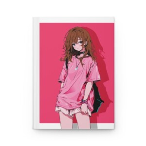 Young Fashionable Anime Girl Hardcover Journal