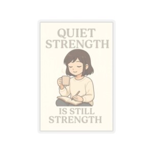 Quiet Strength Is Still Strength Anime Sticker Accessory